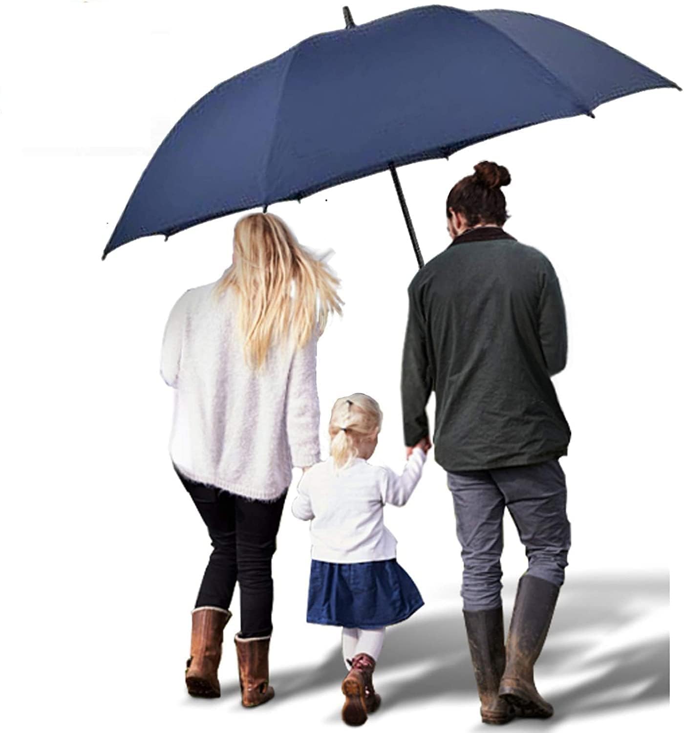 Big Umbrella Large Golf Umbrella 60 Inch Automatic Open Extra Large Windproof Umbrella Waterproof Sun Rain Protection Stick Umbrellas Teflon Rain Repellant