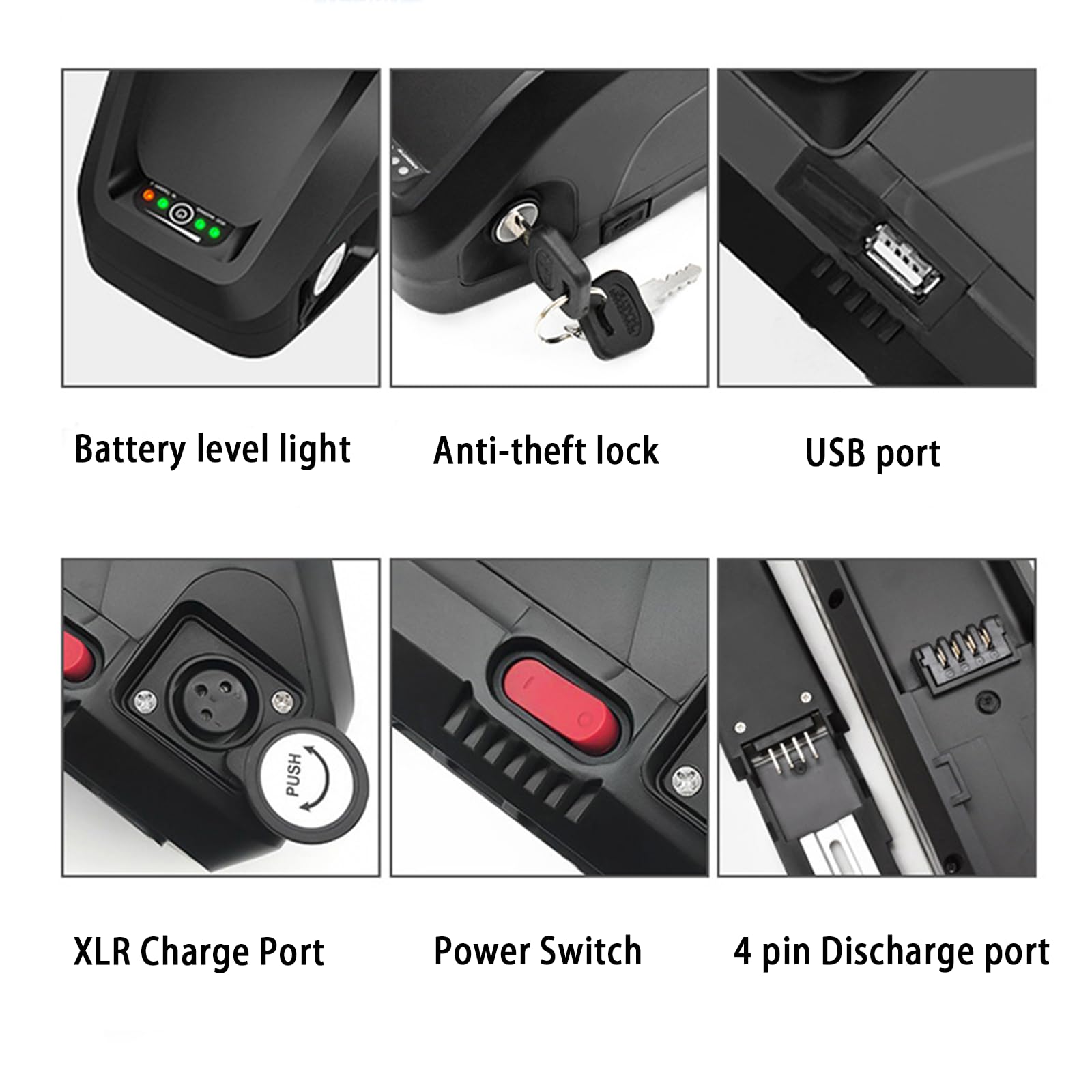 Akumulator do roweru elektrycznego 48V 20.4Ah/36V 21Ah do 250W 500W 750W 1000W Bafang Mid Drive i przednia tylna piasta ebike zestaw do konwersji z ładowarką / BMS (48 V 20,4 Ah)