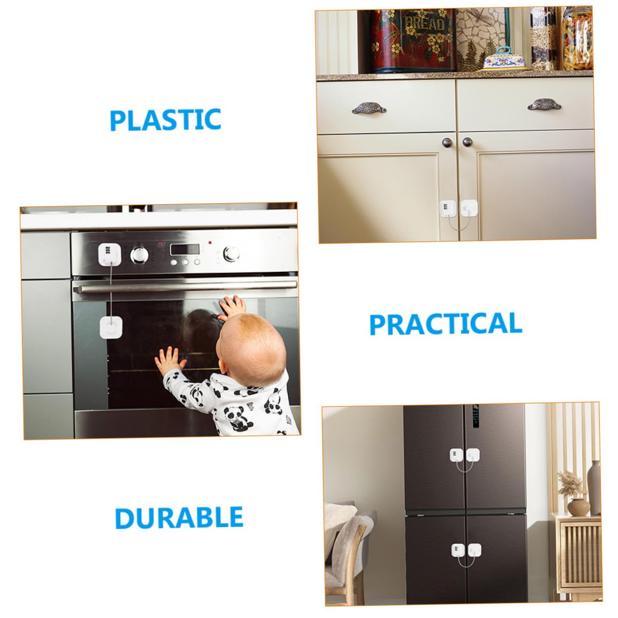 VICASKY Cerradura De Combinación Para Refrigerador De 6 Piezas Sin Perforar Y Cerradura De Seguridad Multifuncional Cuadrado Cerraduras De Puerta Cerradura De Refrigerador