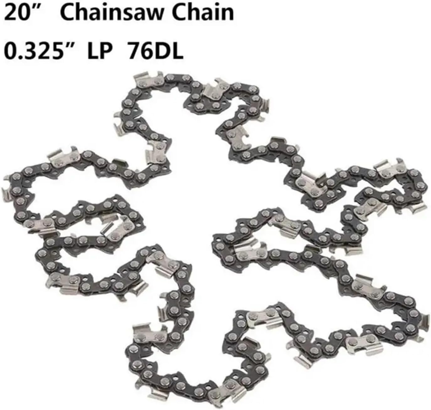 20インチチェーンソー交換用チェーン - .325ピッチ、0.058ゲージ、76ドライブリンク、電動チェーンソー用スペアパーツ＆アク