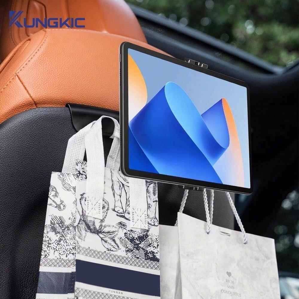 Support de tablette pour Mercedes-Benz Classe C, Classe E et GLC, support extensible pour appui-tête compatible tablettes et smartphones, rotation universelle à 360°, lot de 1 hgfdg/A/A