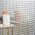 Soulscrafts Mirror Glass Mosaic Backsplash, Beveled Silver Crystal Mosaic Backsplash Tiles 12x12 Inch for Kitchen Backsplash Bathroom (13-Faces, 5 Pack)