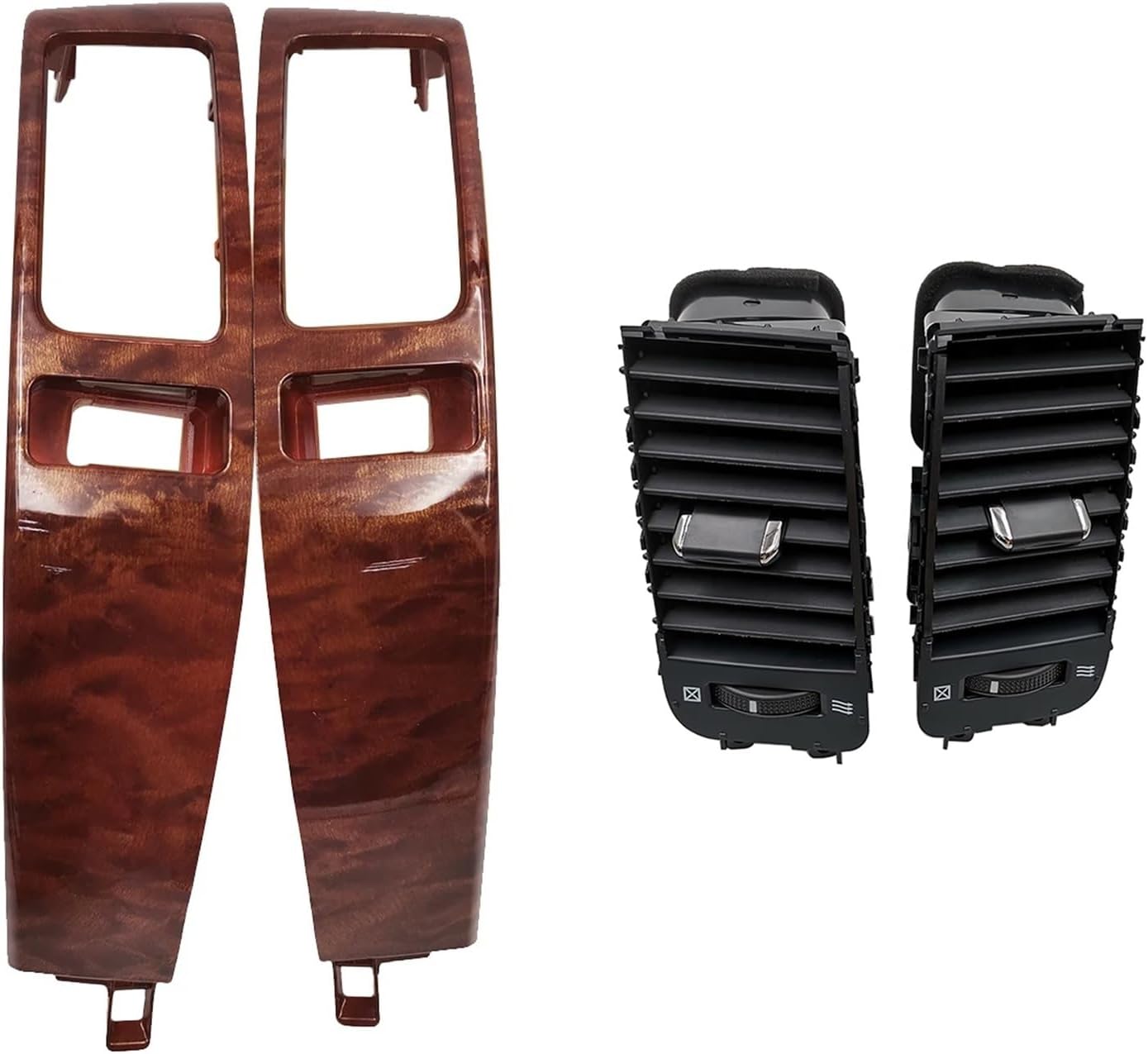 Fit For Lexus GX470 Fit For Toyota Land Cruiser Prado 120 FJ120 Car A/C Air Conditioner Outlet Frame Vents Plate Panel(Wood B)