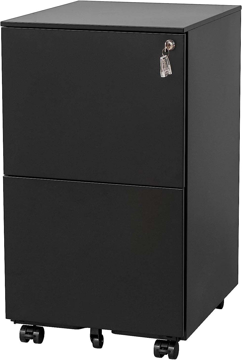 CuisinSmart 2 Drawer File with Lock, Steel Mobile