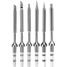 eZAKKA 6PCS Soldering Tips Kit Compatible with TS100 PinecilV2 pine64 TS101