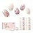 Nailog Semi Cured Gel Nail Strips 34 pcs | Long Lasting Nail Polish Sticker Wraps with Glossy Gel Finish | Morning Dew
