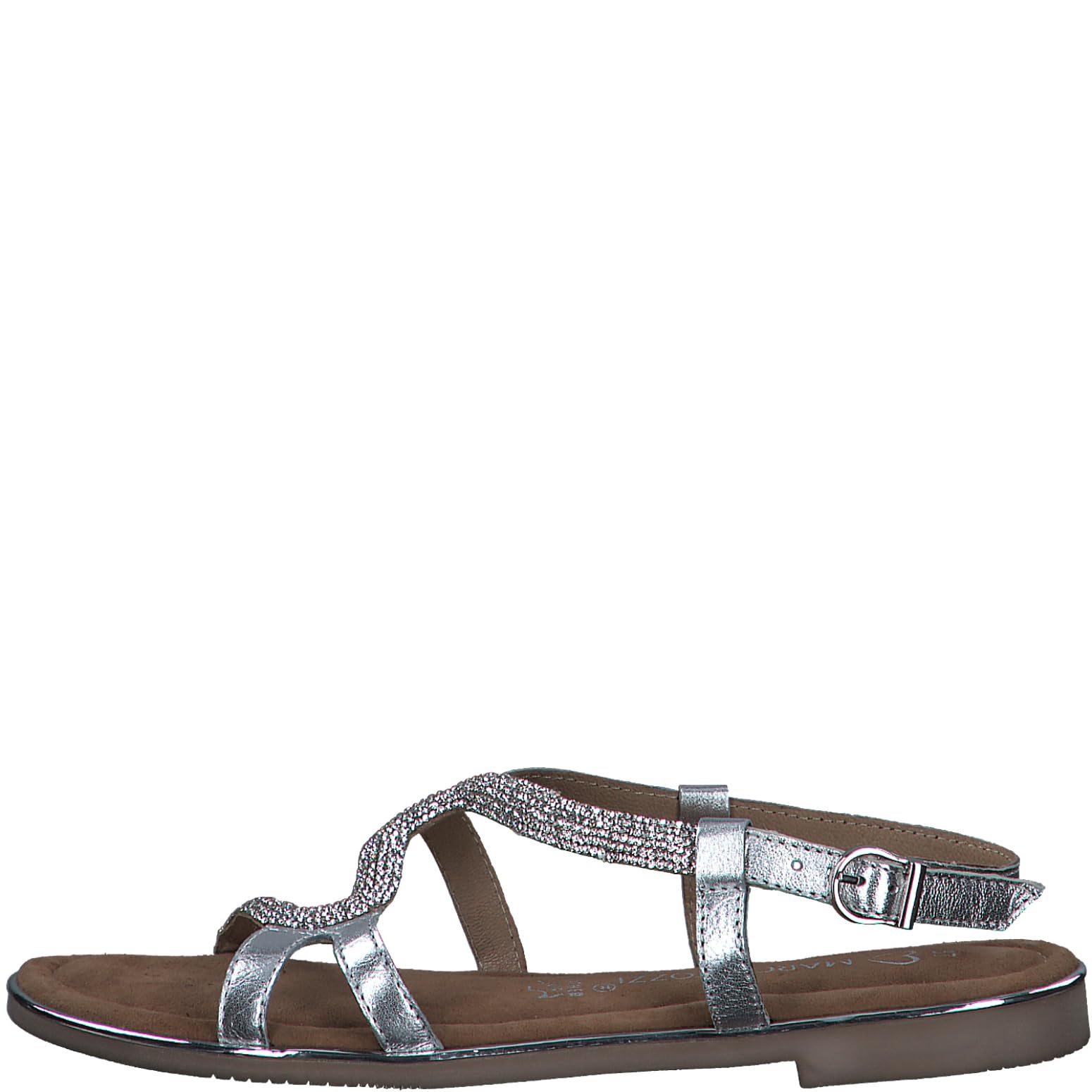 MARCO TOZZI Damen Sandale weiches Feel Me Fußbett Leder Schick