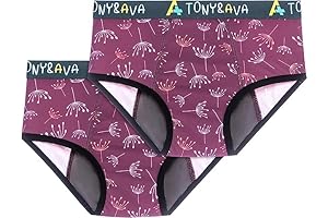 Leak-Proof Bedwetting Underwear for Girls by Tony and Ava - Pink Dandelion Print