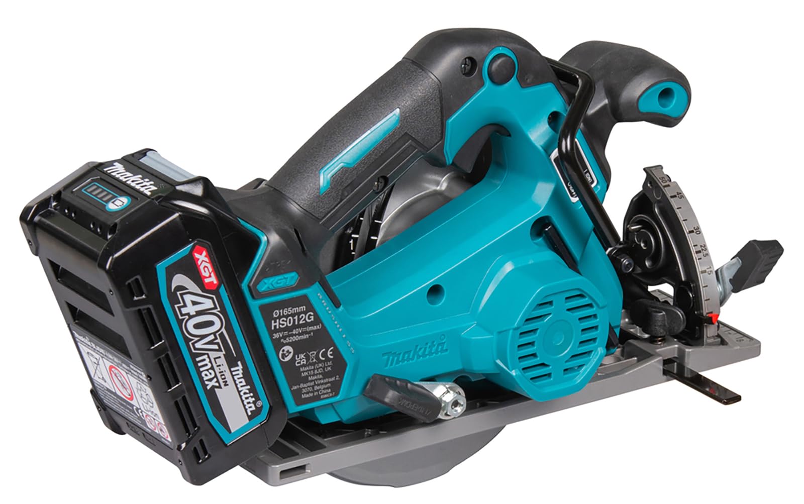 Makita HS012GZ01 40V Max XGT Brushless 165mm Sega circolare fornita in una custodia Makpac - Batterie e caricabatterie non inclusi