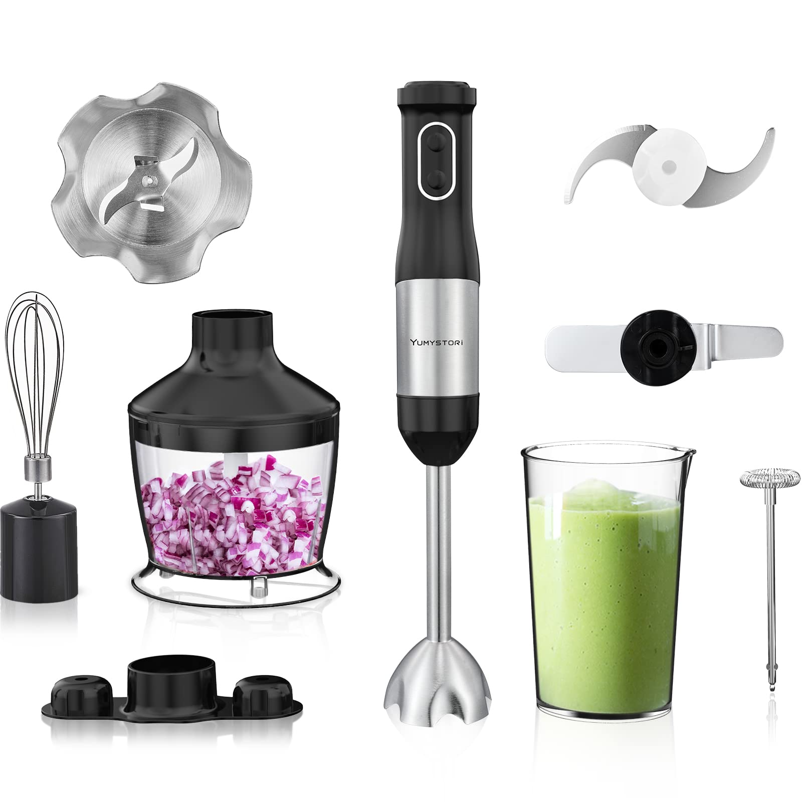 Buy Immersion Blender 7 in 1, 800W Powerful Hand Blender 20Speed with