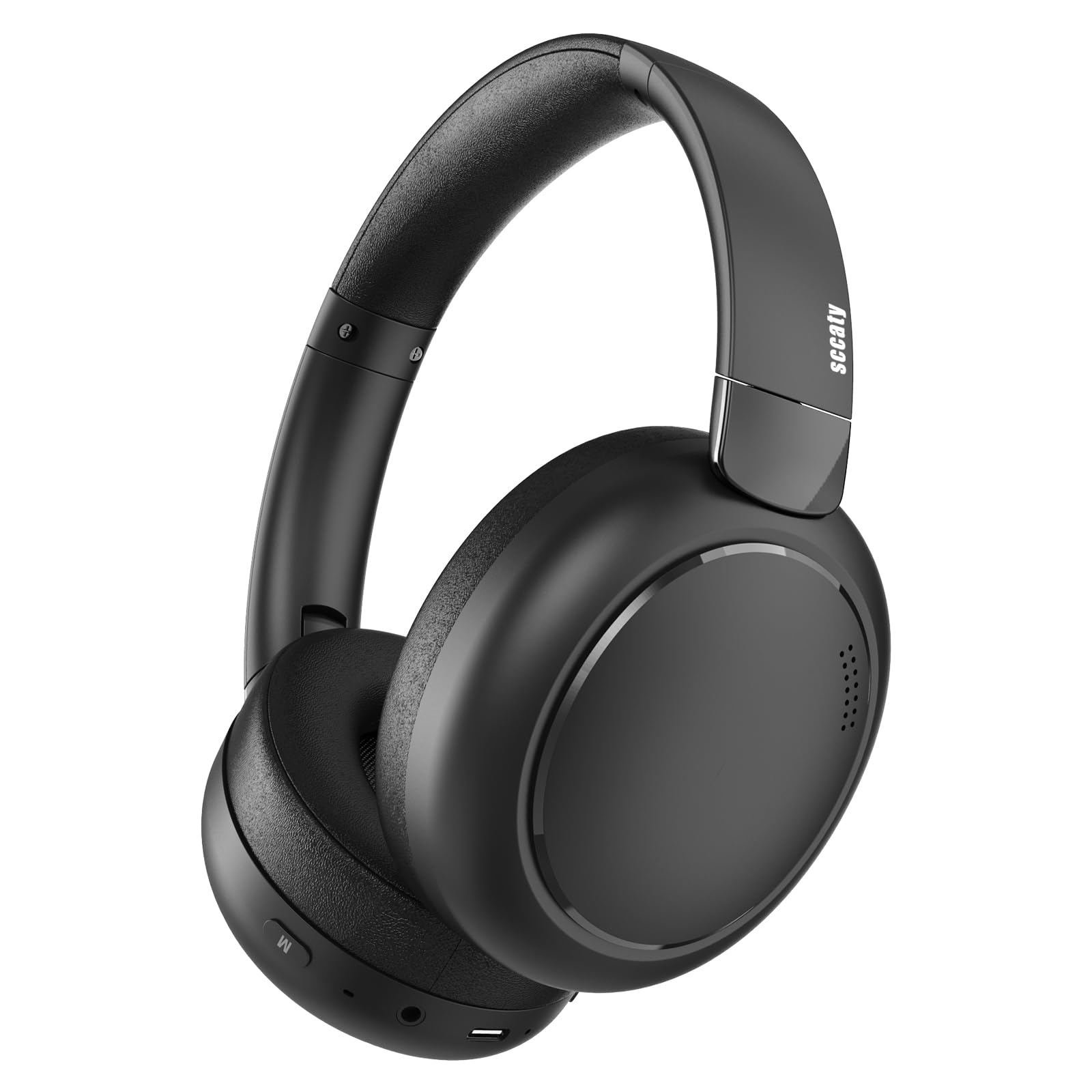 Headphones, Bluetooth Wireless Headphone, Active Noise Cancelling Earphone, 55H PlayTime, Bluetooth 5.3, Space Noise Reduce, CVC 8.0 Mic, 30dB Cancel, Hi-Res Sound, USB-C Charge, Protein Skin Ear Cups
