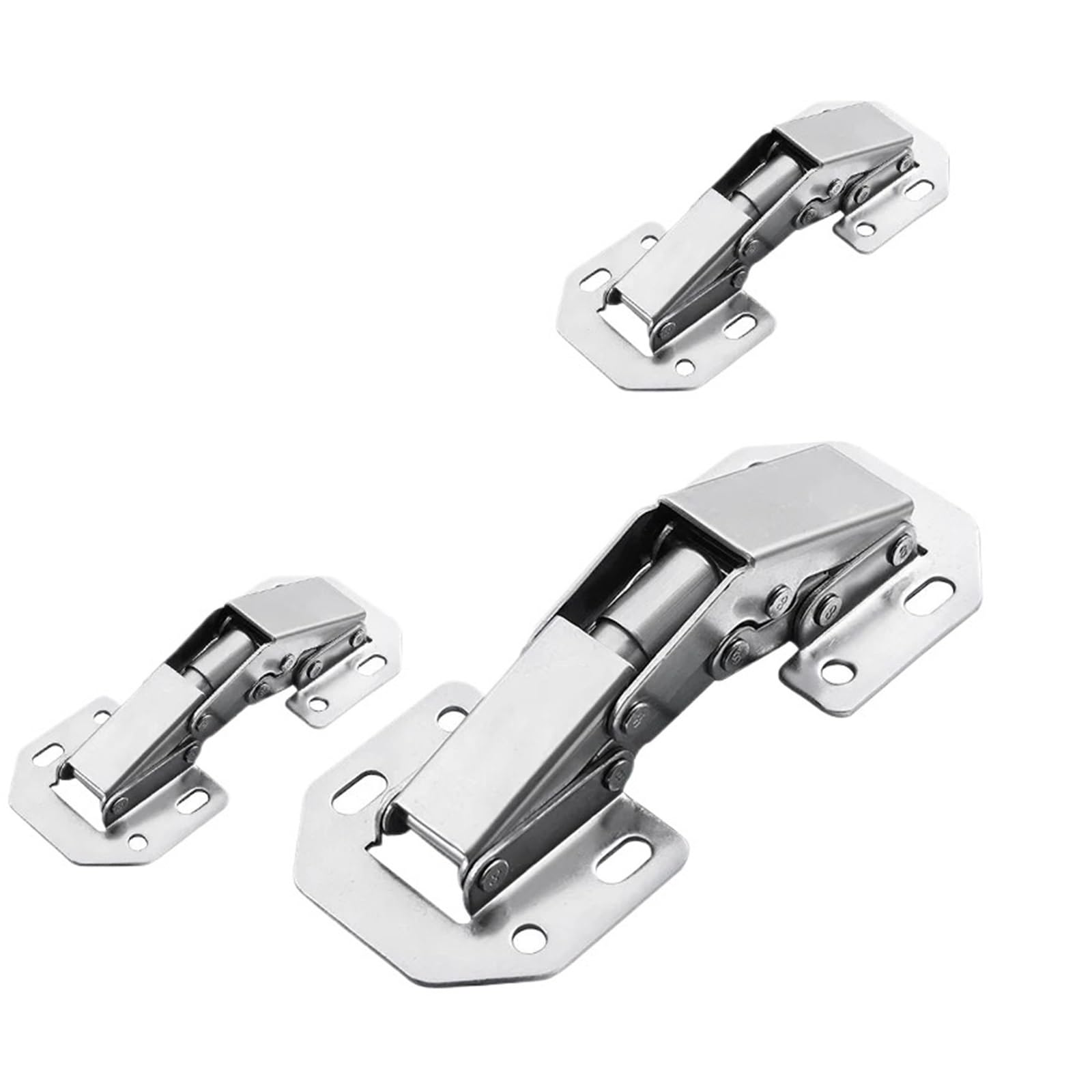 2/20pcs Cabinet Hinges 90 Degree No-Drilling HoleHydraulic Buffer Hinge Cupboard Furniture Hardware(6PCS)