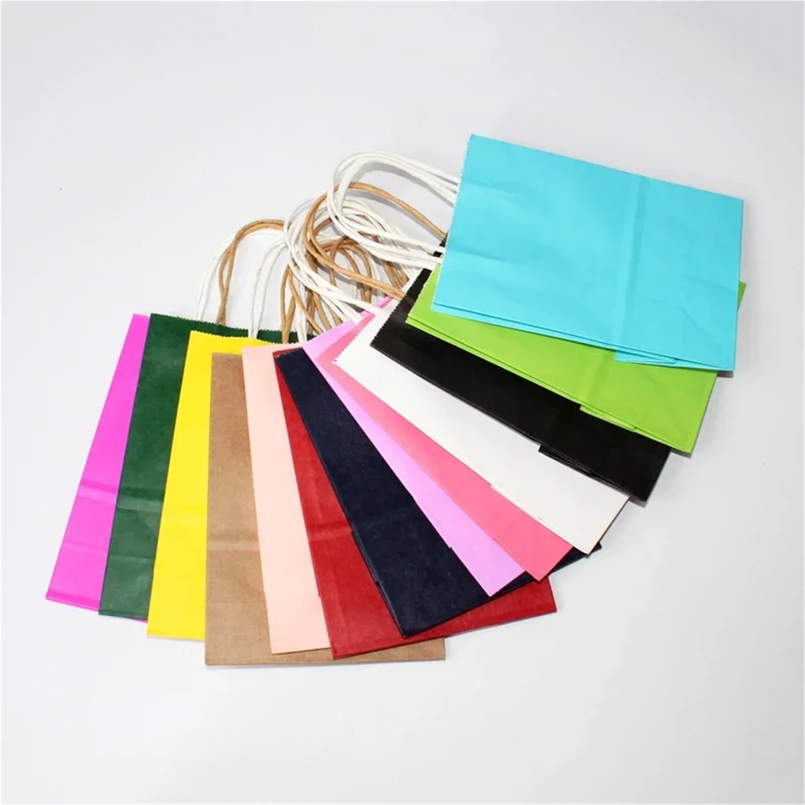 Bolsa De Papel Con Asas 10/30/50 Piezas Para Compras