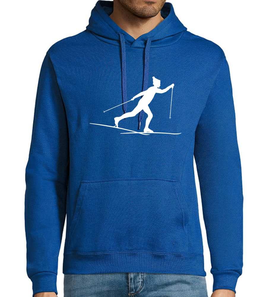 Narciarstwo biegowe narciarstwo biegowe męska bluza z kapturem, niebieski Royal, 4XL