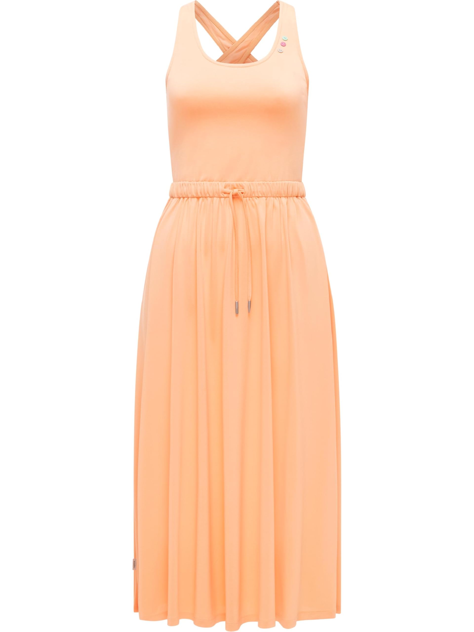 Ragwear Damen festliches Sommerkleid leichtes Midikleid mit hinten gekreuzten Trägern und Taillenzugband Mauglia YOUMODO XS-XXL