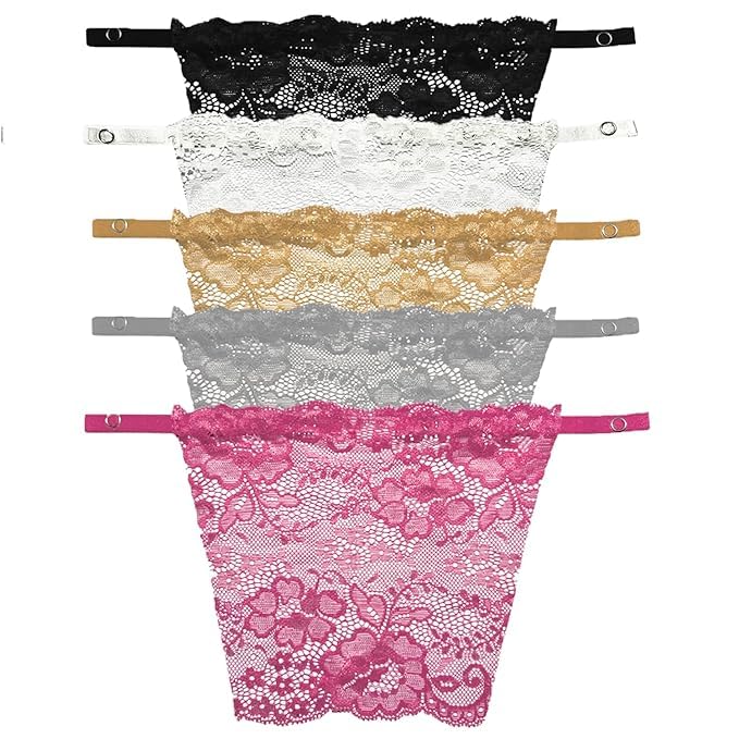 miracle cami Lace Camisole for Women, Pack of 5 (Black, White, Beige, Grey, Pink)-picture-11
