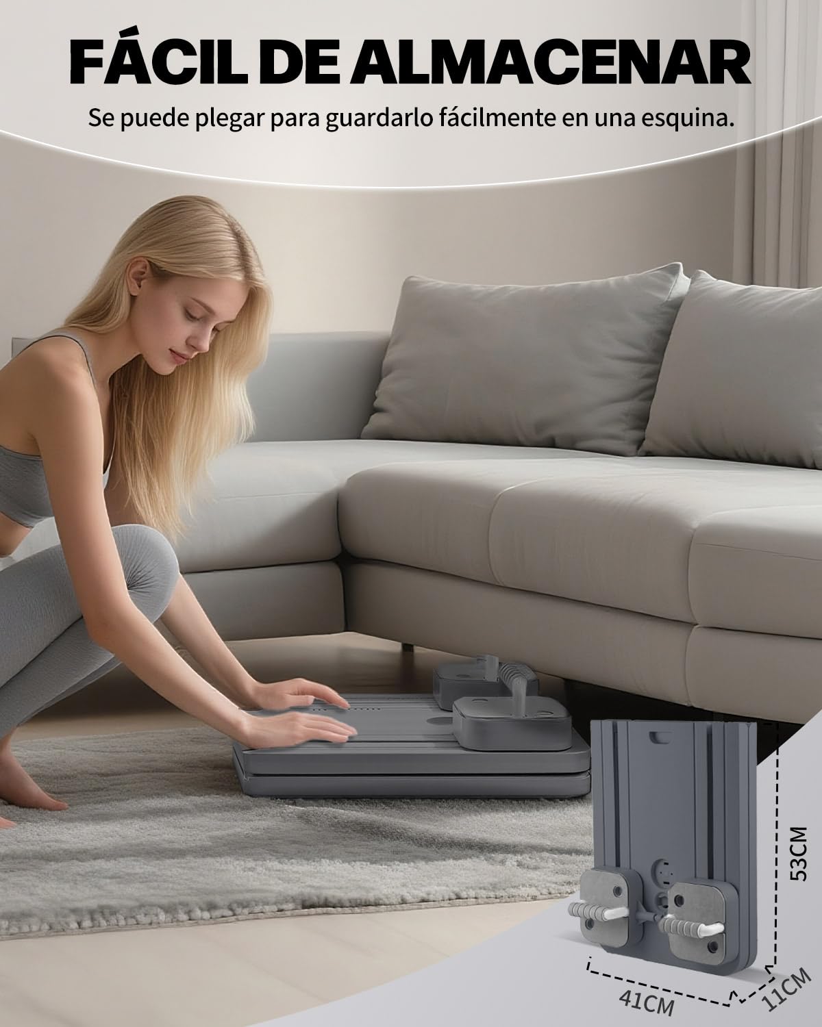 Reformer Pilates Plegable, Mini Reformer de Pilates Multifuncional con Temporizador LED y Rebote Automático, Maquina para Entrenamiento en Casa con Base Antideslizante