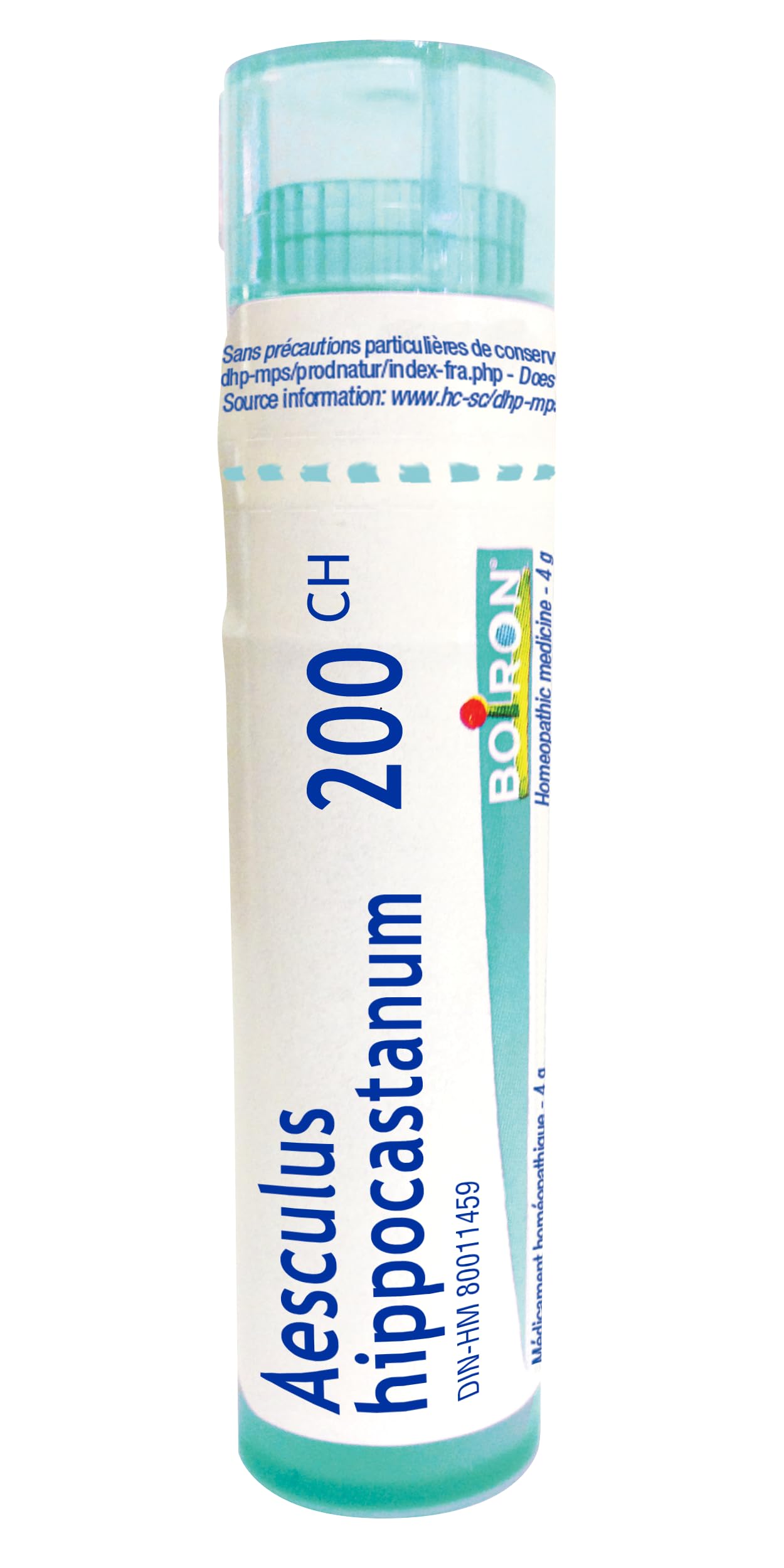 Boiron Aesculus hippocastanum 200ch,Homeopathic medicine. Each tube contains 4 g (approximately 80 pellets)