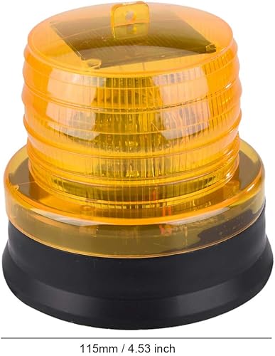 Miniatura 6 de GLOGLOW Luces LED de advertencia ámbar solar de 2 V, luz LED para auto, luz ámbar de advertencia de seguridad para carretilla elevadora, camión,