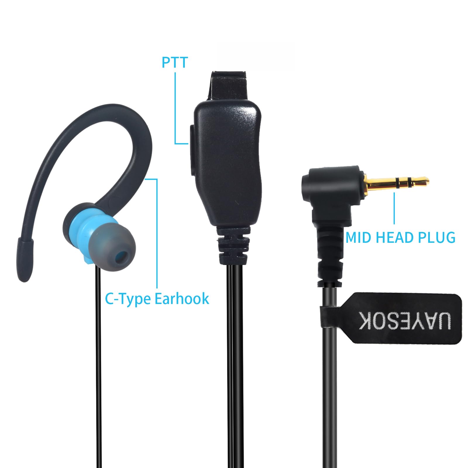UAYESOK 1 Pin 2.5mm Walkie Talkie Earpiece - Image 2