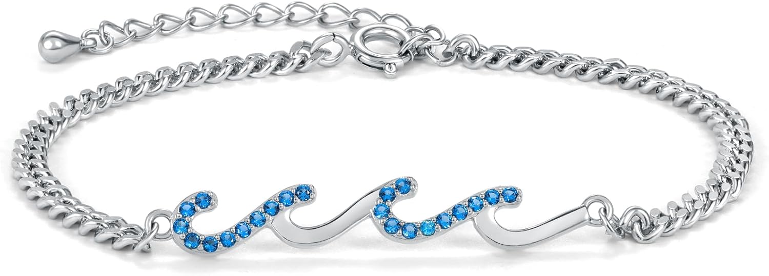 Qitian Friendship Gifts for Women Wave Bracelets Friendship Gifts Bestie Gifts for Women