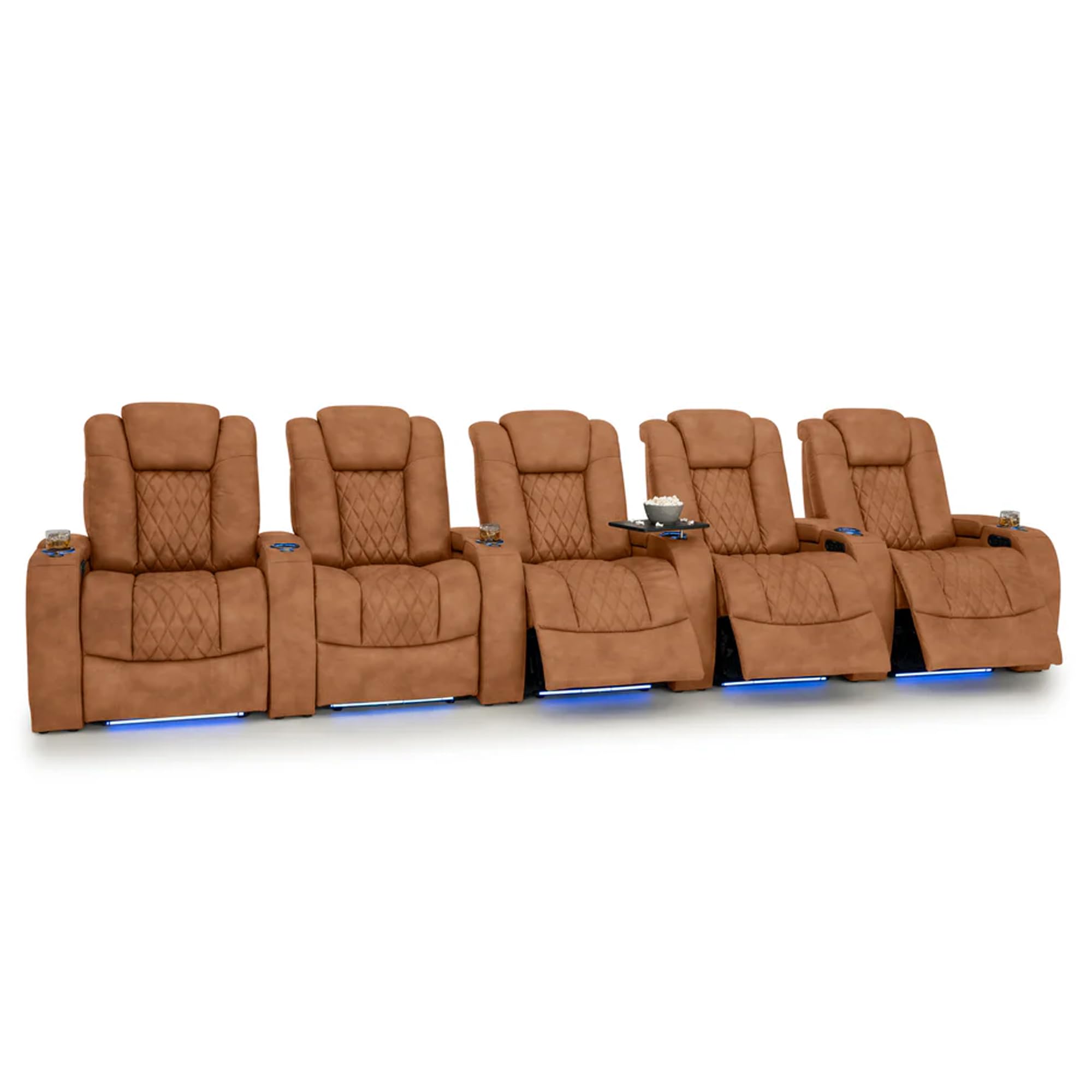 Seatcraft Diamante Home Theater Seating Tawny Row of 5