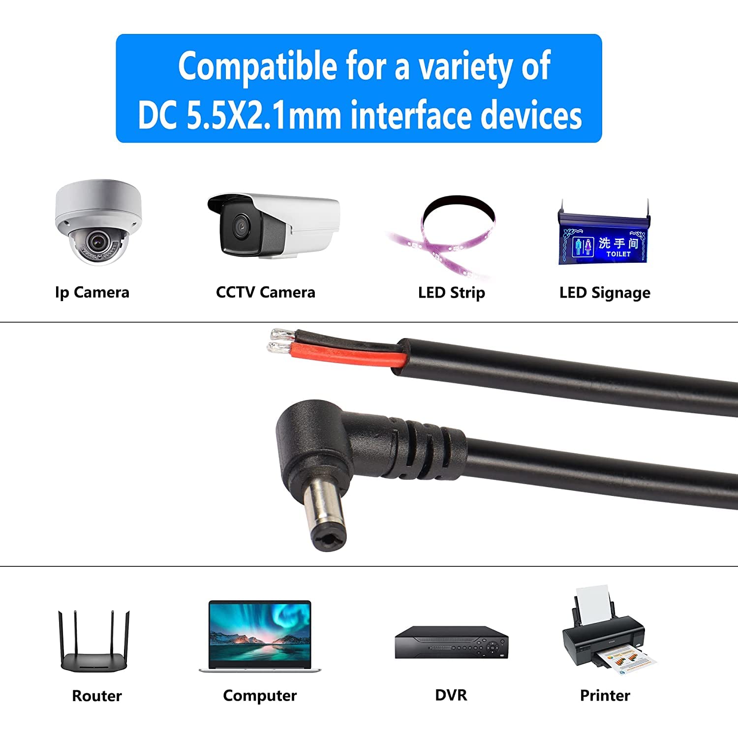 Trade Shop - Alimentatore Trasformatore 12v 5a Per Striscia Led Telecamere Dvr Stabilizzato - | Leroy Merlin