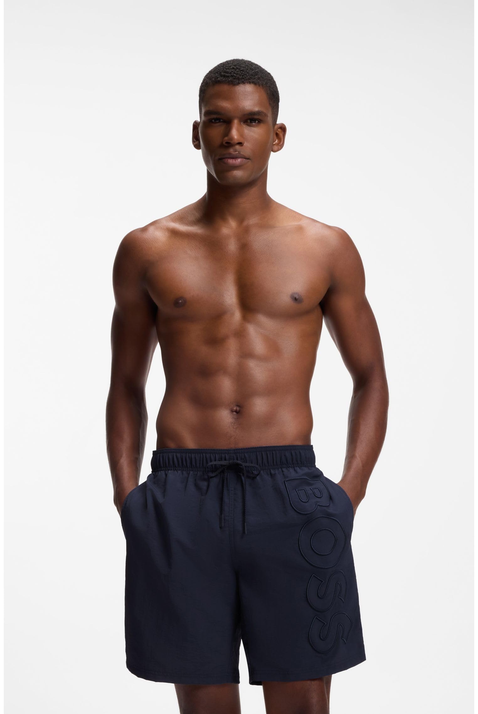 BOSS Badeshorts Mit 3D-Logo-Stickerei
