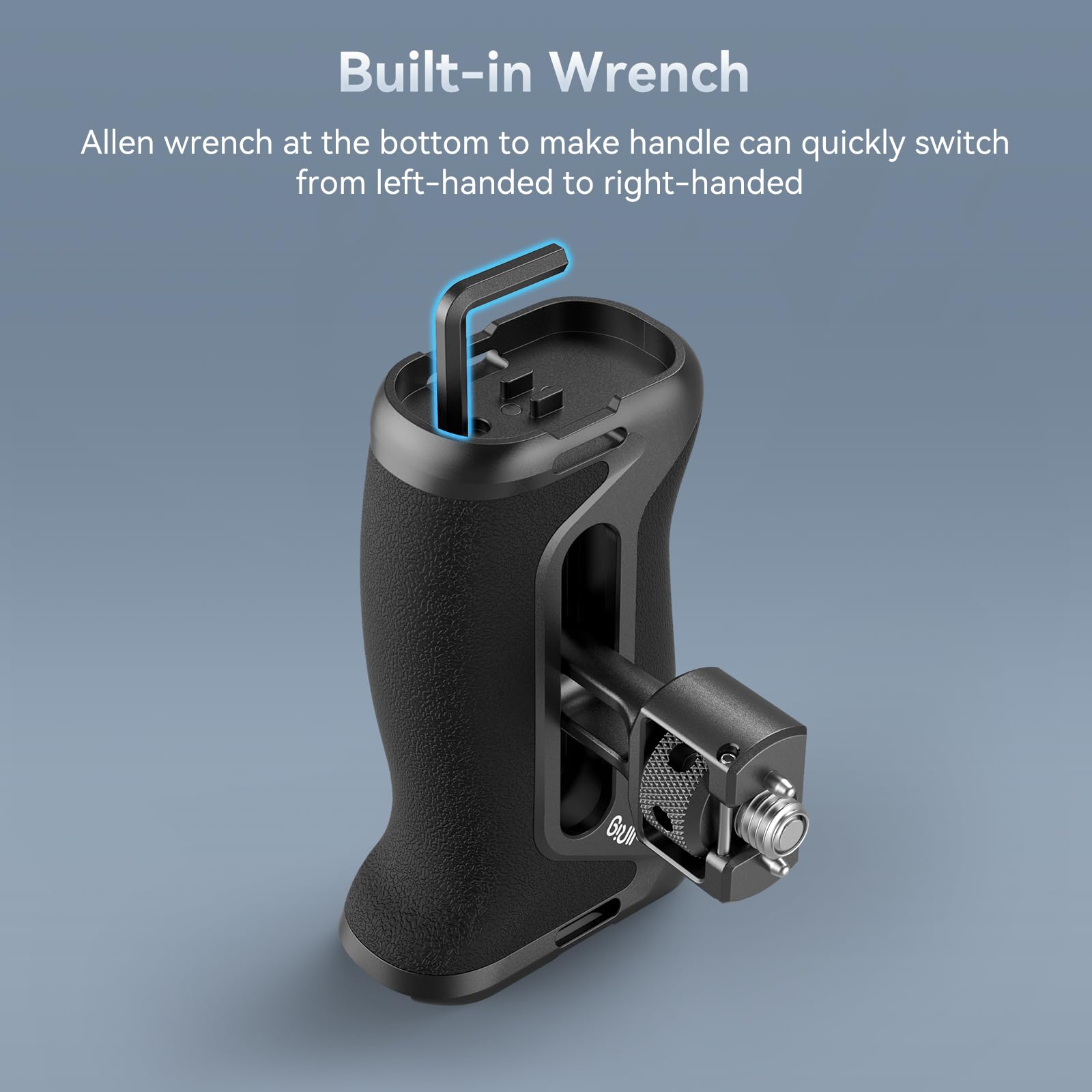 SMALLRIG Side Handle with Two-in-One Locating Screw (Sia 1/4'' che 3/8''), Punto di Montaggio Estensibile, Impugnatura Ergonomica per Sony Alpha 7 V - 4346