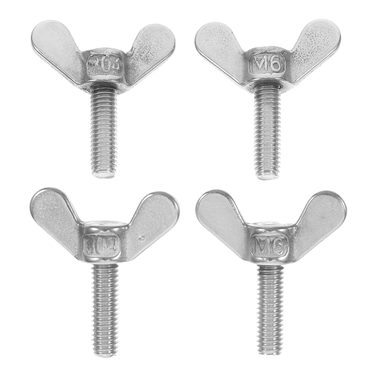OFFSCH Butterfly Wing Bolts M6 Stainless Steel Hand Twist Screws 4 Pack No Tools Needed Flagpole Accessories Secure Fixing Nuts for Machinery