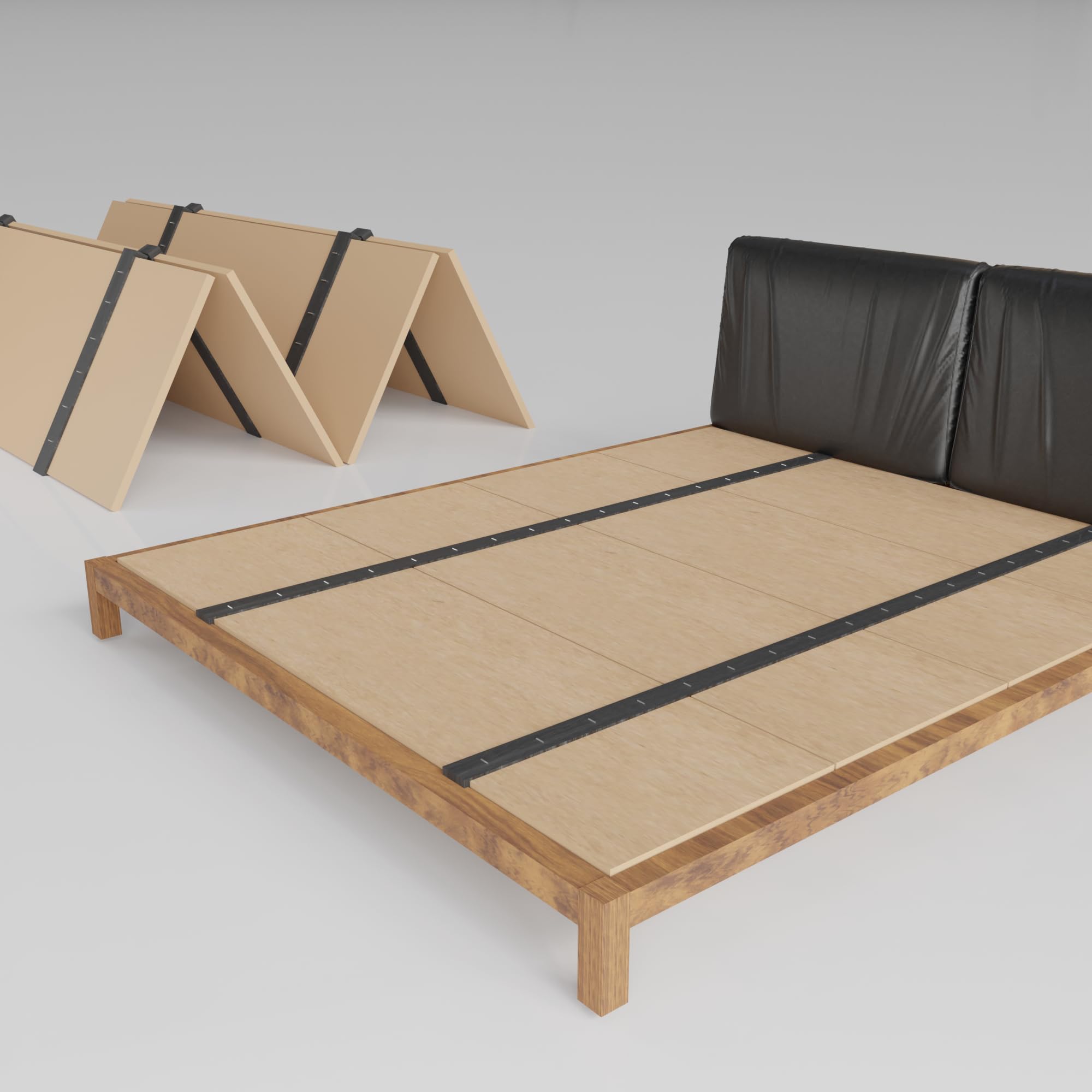 Greaton, Folding Bunkie Board – Low-Profile 74″ x 53″ Mattress Support Platform for Daybeds, Bunk Beds, Futons & Metal/Wood Frames – Prevents Sagging,