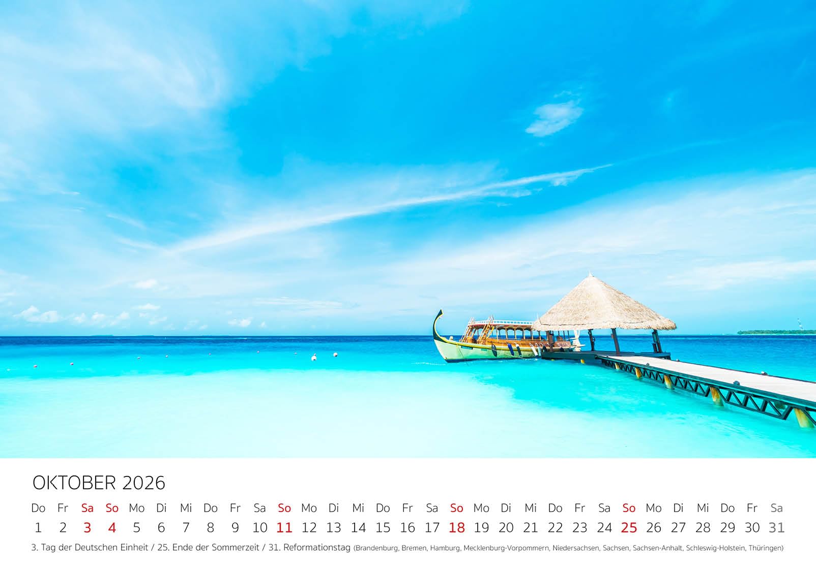 XXL 3-maandenkalender 2026 Elafonisi Beach met 3/4 maanden