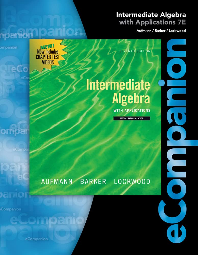 Buy Intermediate Algebra Ecompanion: With Applications — BookShops.in