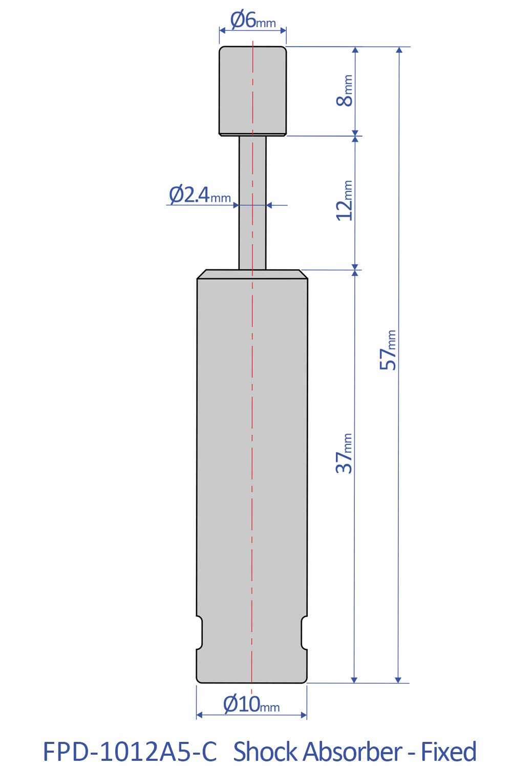 Lock Connection® Strut/Spring, Lift Support/Stay 9-11/16