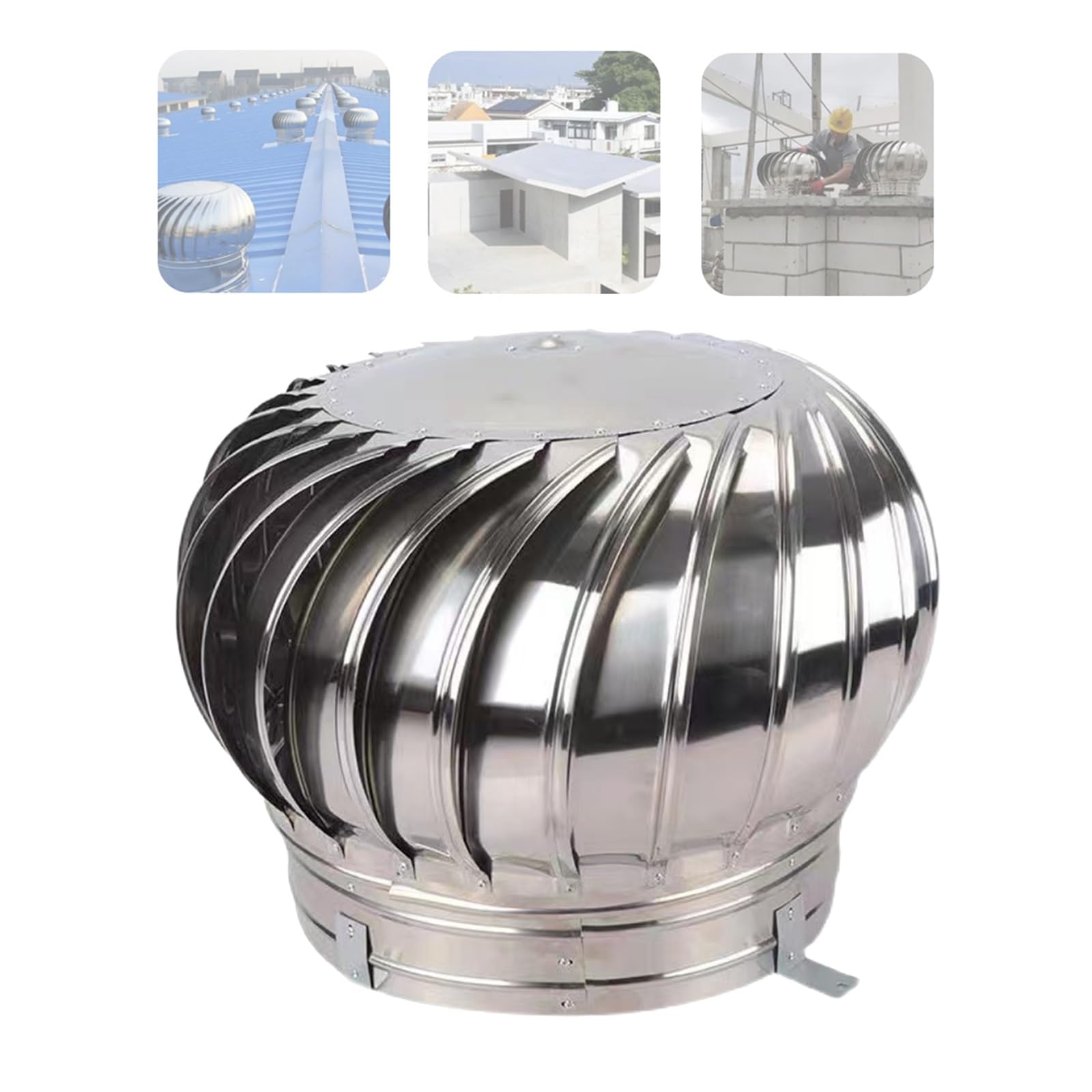 MYXJGNAIY Chimney Cap, Chimney Caps for Outside Home Supplies, Universal Chimney Cap, Stainless Steel Chimney Flue Cowl, Roof Vent Cap, for Houses Factory Attic Farm (Size : 160mm/6.3in)