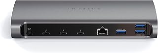 Satechi Thunderbolt 4 Dock - 12-in-1 - Thunderbolt 4 Hub - Thunderbolt 4-4 Downstream Ports, 96W PD,3 USB-A 3.2 Ports, USB-A 2.0 Port, SD Card Reader, GbE, Audio Jack - for M2 & M1 MacBook
