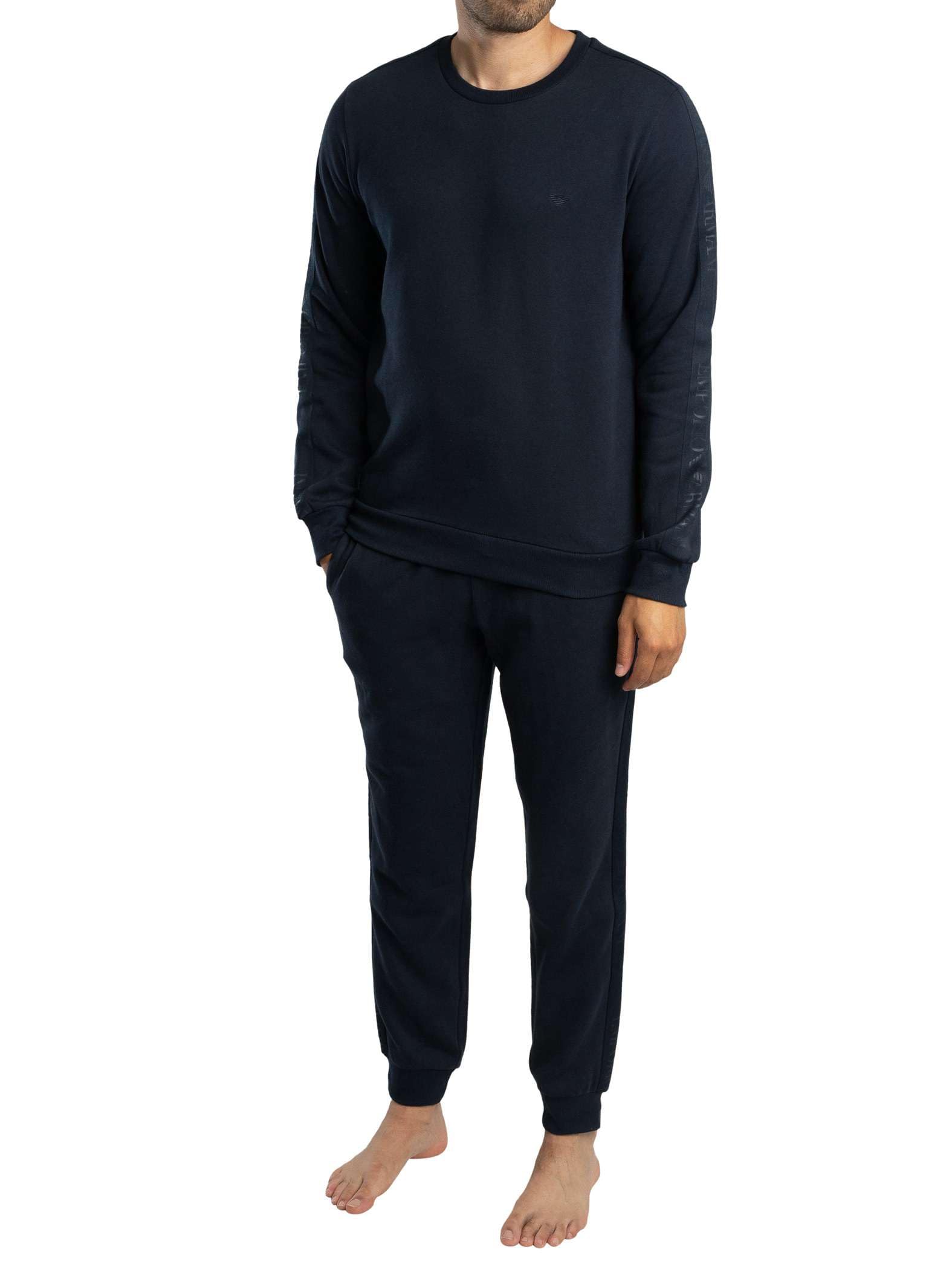Emporio Armani Herren Basic Terry Loungewear Trainingsanzug, Blau, Größe XL, blau, XL