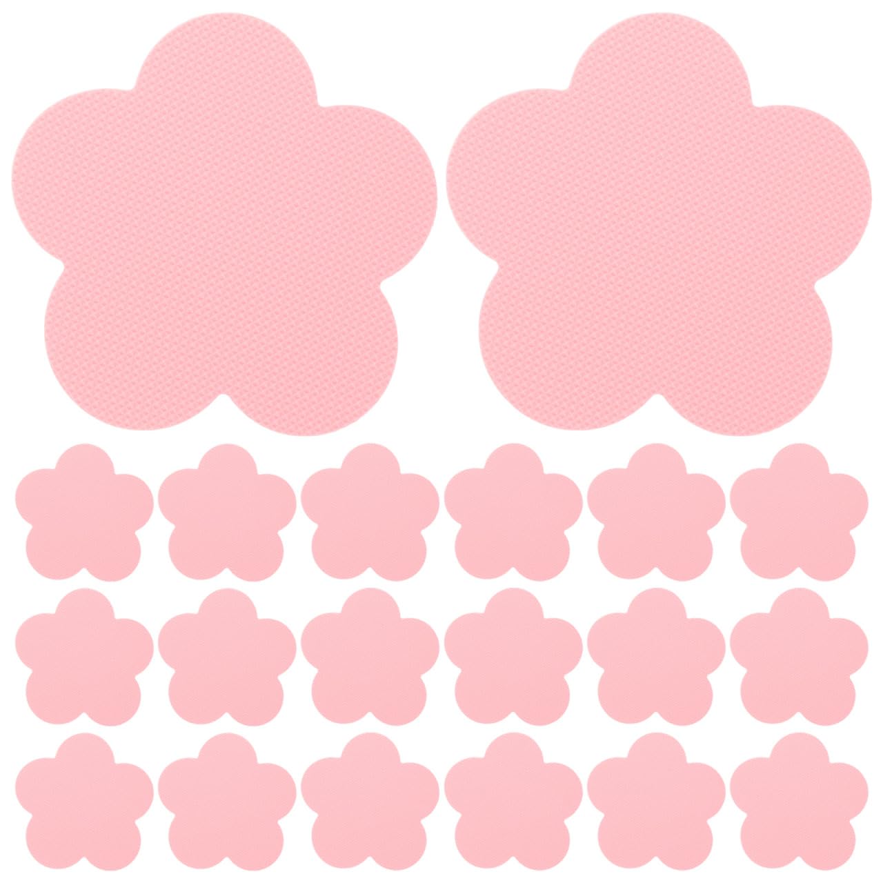 BUTIFULSIC 12pcs Floral Bathtub Non Slip Stickers Self-Adhesive Shower Grip Decals for Bathroom Safety Elegant Design Prevents Tub Petal Pink