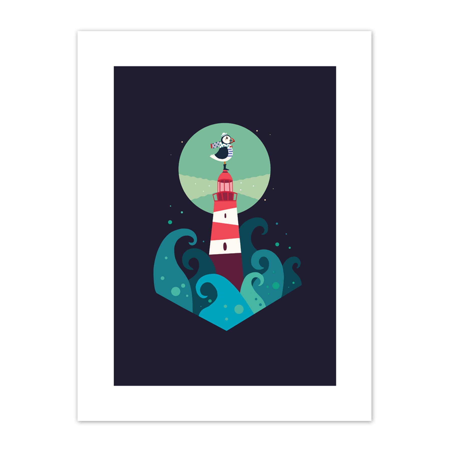 Wee Blue Coo Nautical Lighthouse Canvas Wall Art Print