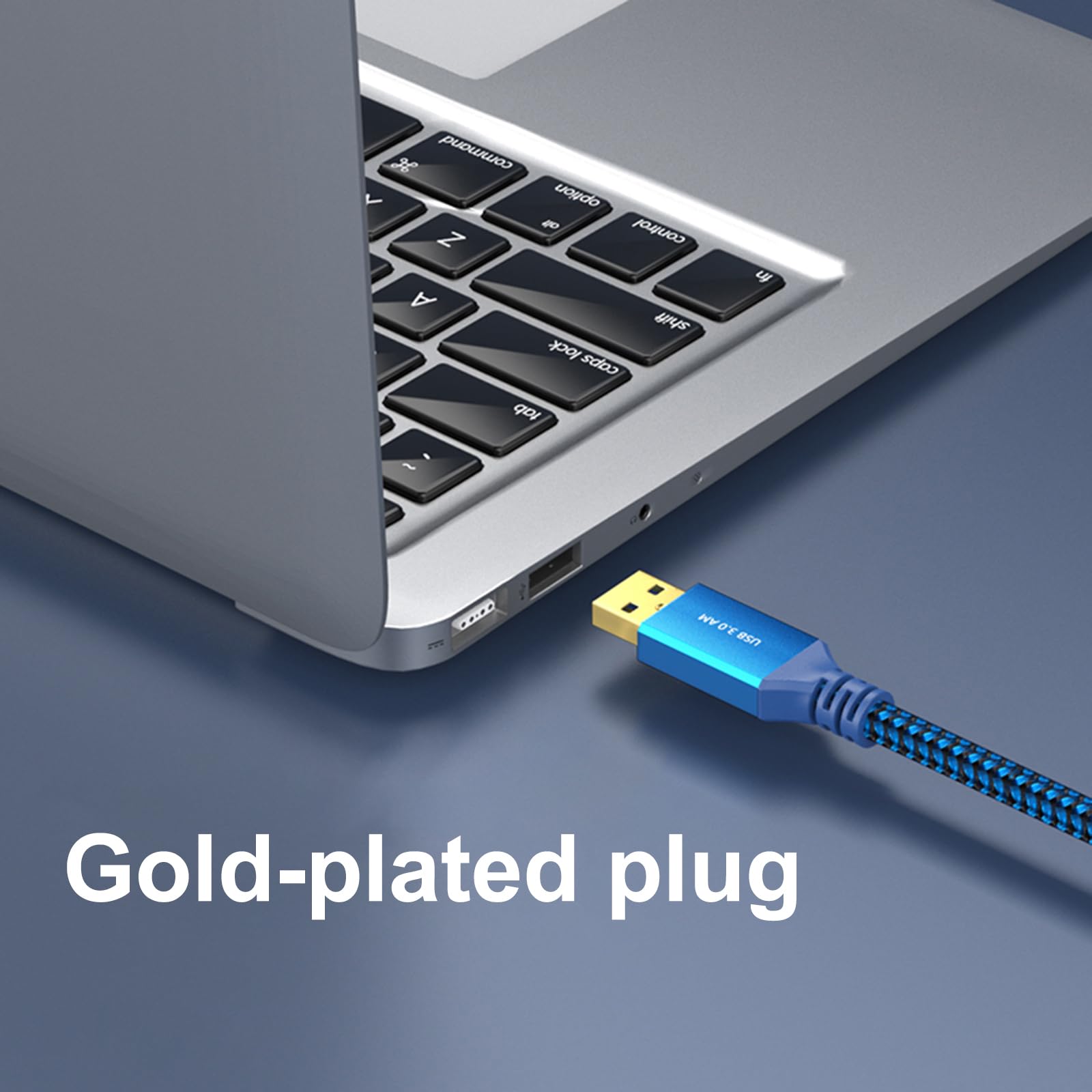 Câble de charge USB 3.0 vers USB Type B 5 Gbit/s pour imprimante, scanner, appareils musicaux, connecteurs en aluminium tressé