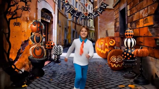 Set de Ropa Halloween Niños Camisa y Pantalón con Bufanda Roja miniatura 7