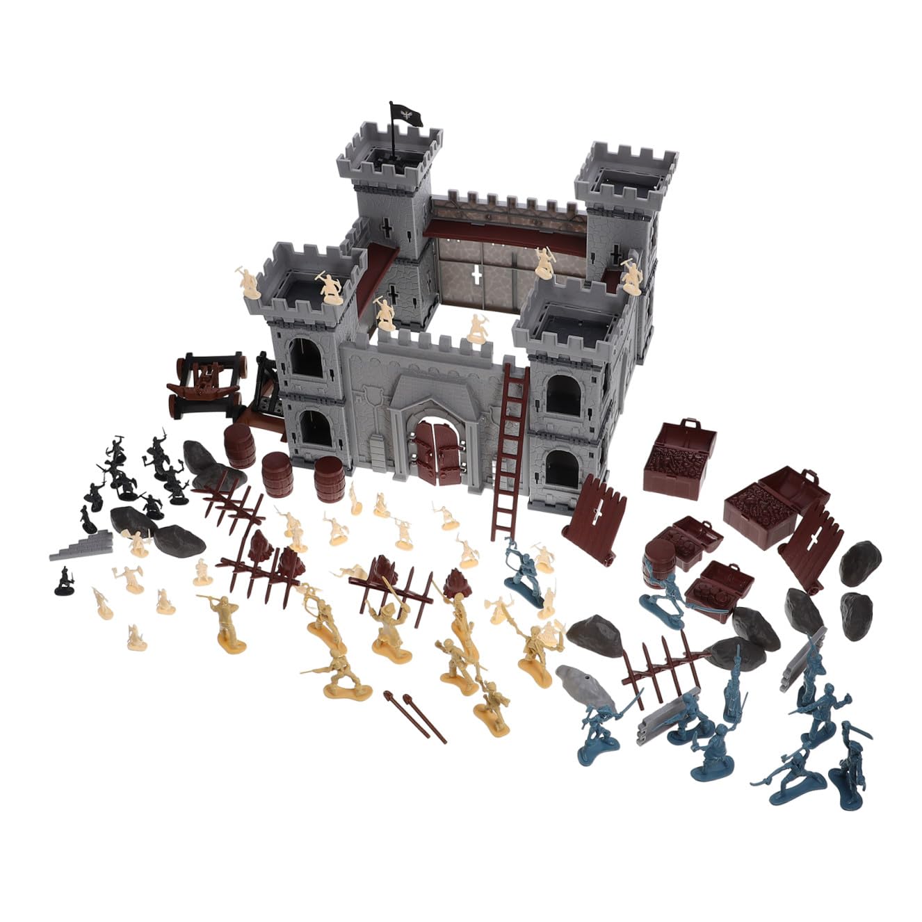 Alasum Set 310 Pezzi Castello Pirata Giocattolo da Assemblare | Accessori Inclusi, Plastico in Confezione Unica, Stile Tema Pirata per Ragazzo Ragazza e Bambine