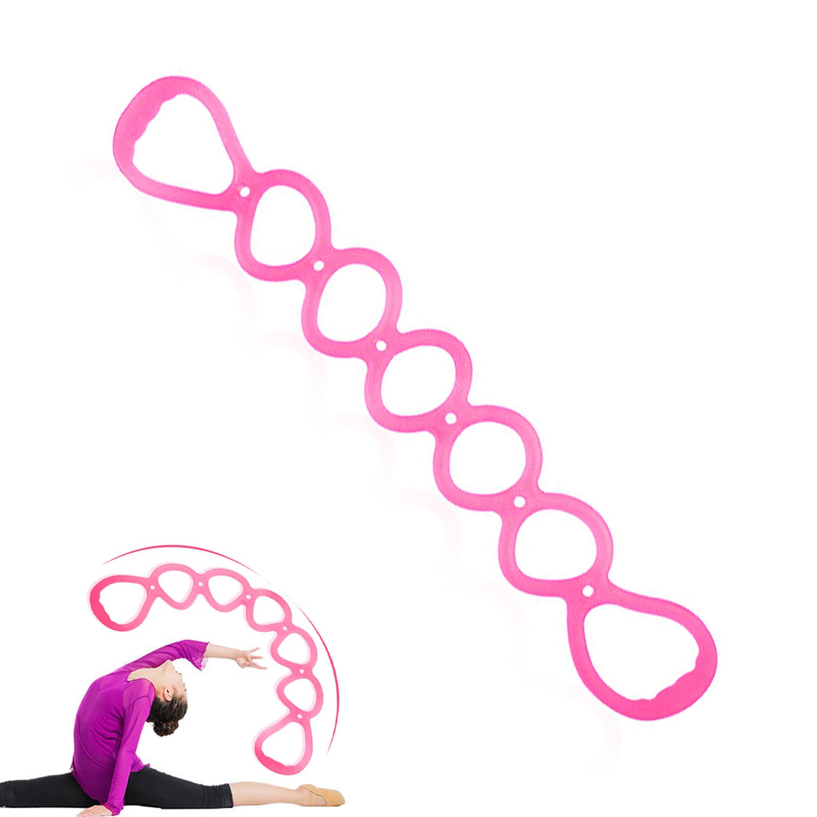 7 Ring Stretch Resistance Exercise Band, BetterJonny Workout Bands Yoga Stretching，Foot, Leg and Arm Exerciser for Home or Fitness Center Workout