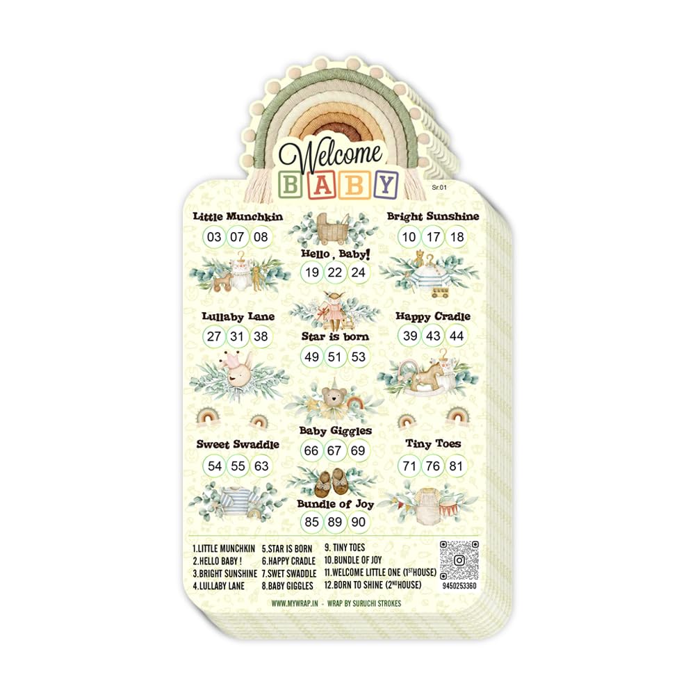 Welcome Baby Theme Tambola Ticket | New Born Home Coming Celebration Party Game (20 Ticket)-image-37