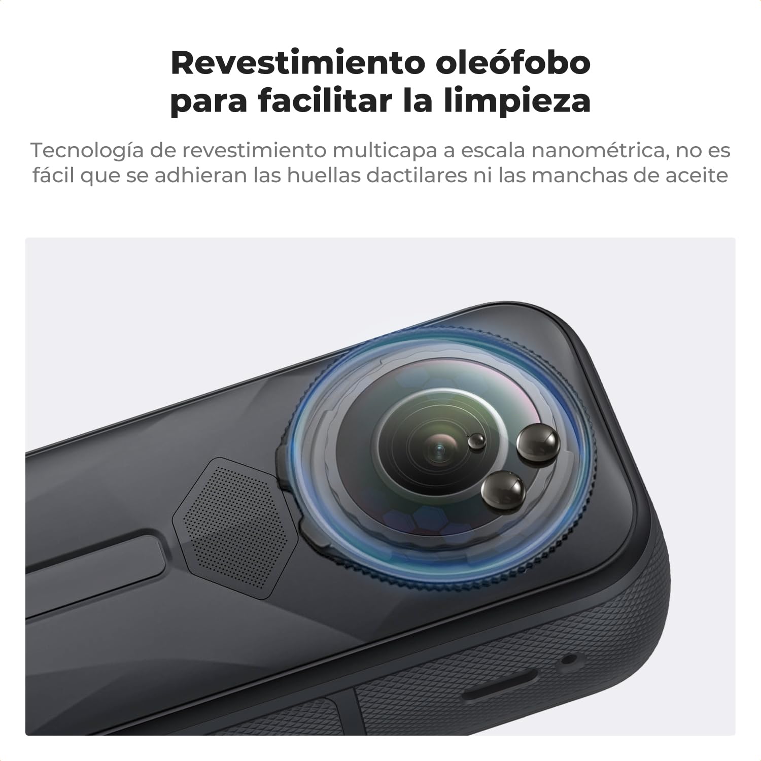 K&F Concept Premium Lentes Protectores Compatible con Insta360 X5, Alta Transparencia de Cristal Óptico Templado Protector de Lente, Multi-Coated Anti-Scratch Cap Kit de Reemplazo para Insta 360 x5