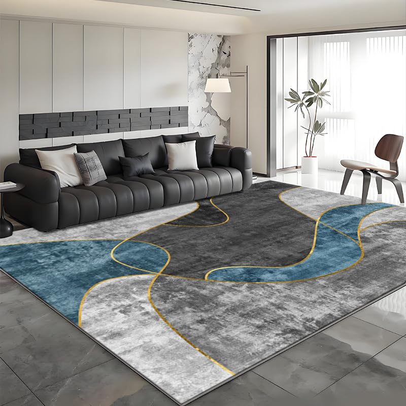 Tapis géométrique moderne antidérapant à poils courts 200x300