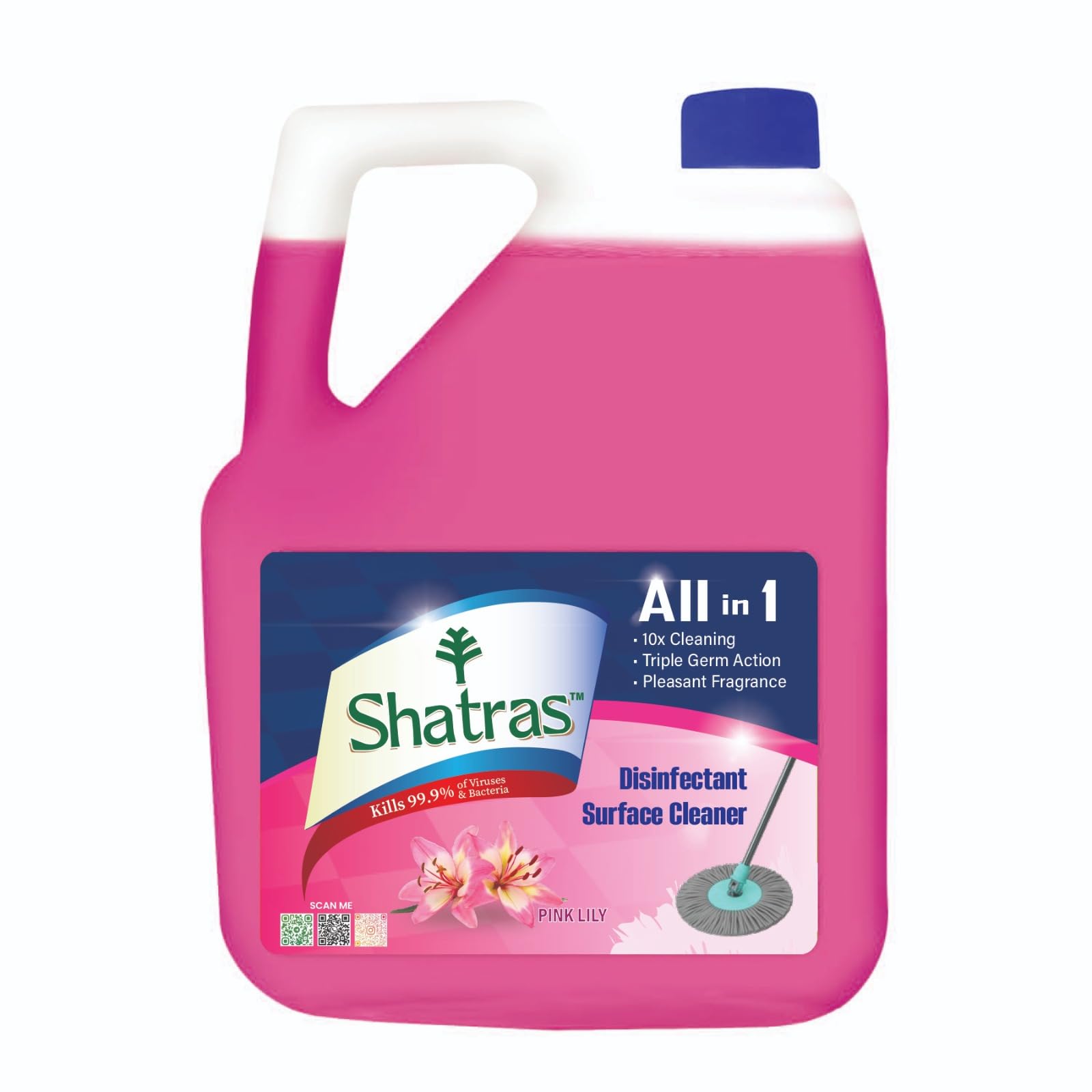 Shatras 5Liter Pink Lily Disinfectant Surface & Floor Cleaner Liquid || Suitable For All Floor Cleaner Mops || Kills 99.9% Germs (B0D1CNWBJP) Amazon Price History, Amazon Price Tracker