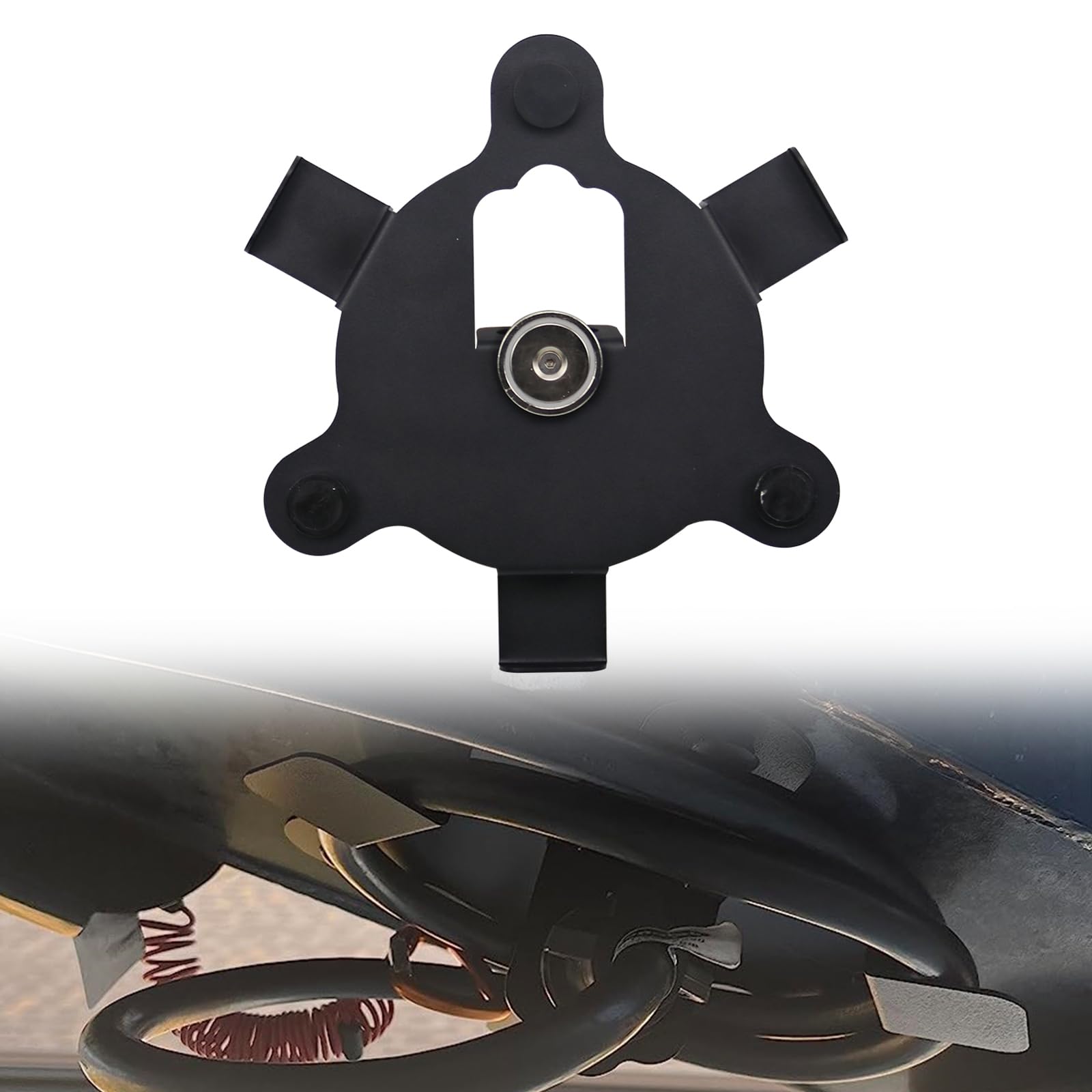 RULLINE Trailer Wiring Cord Keeper 7-Way Plug Storage Bracket Trailer Cord Magnetic Pin Cushion Box Black Holder