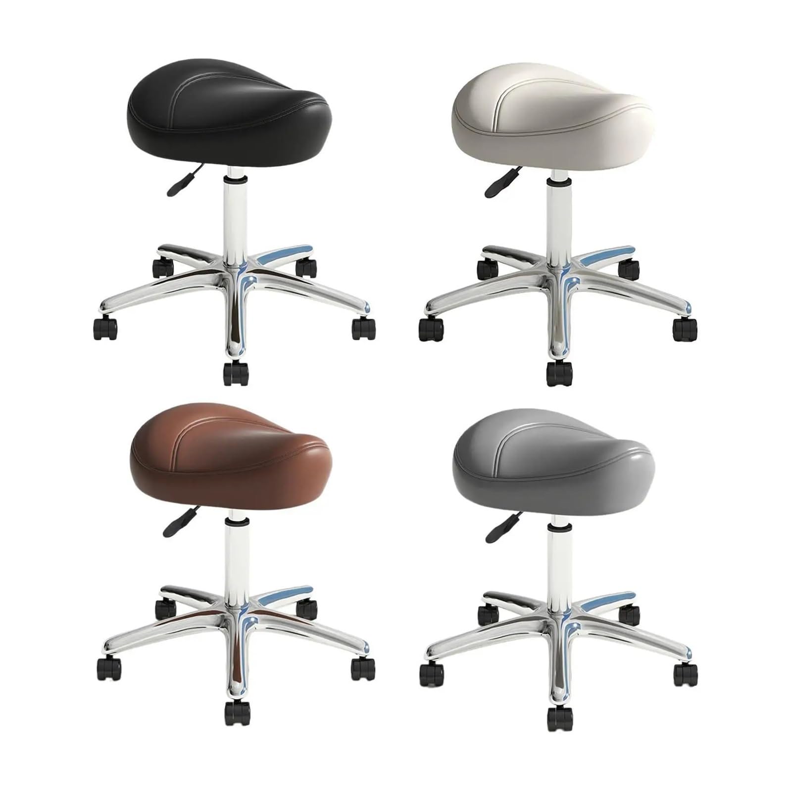 Taburete ErgonóMico Rodante Taburete Giratorio con Ruedas for salón, Taburete Redondo con Ruedas for masajes, barbería, Laboratorio, Taburete de escalón, Silla for SPA y tareas domésticas