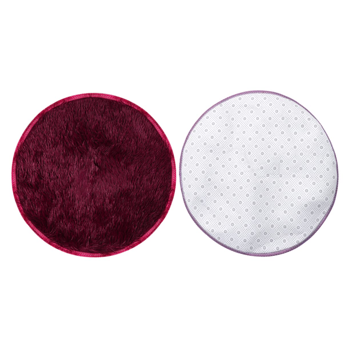 VICASKY Cozy Warm Cushion Plush Round Mat for Dogs Cats Non Slip Base for Winter Use and Pet Cots Adorable Design